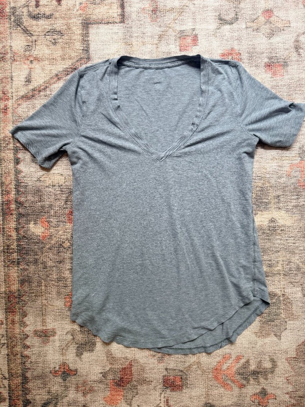 Lululemon Gray V Neck Shirt